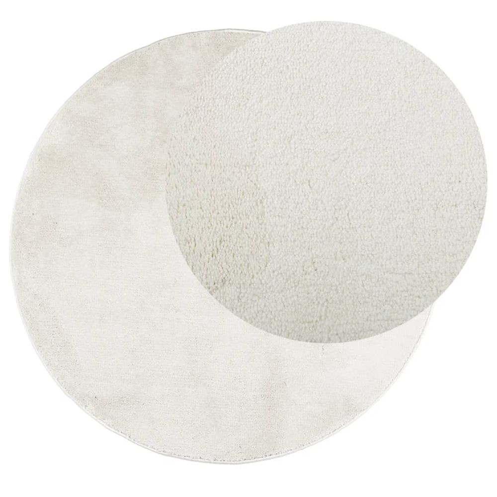 vidaXL Rug OVIEDO Short Pile Cream Ø 280 cm - SILVIONIX