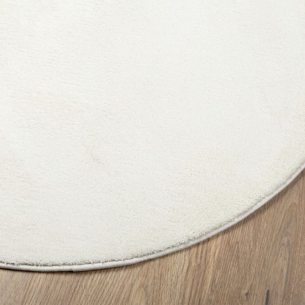 vidaXL Rug OVIEDO Short Pile Cream Ø 280 cm - SILVIONIX