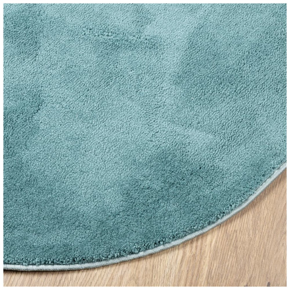 vidaXL Rug OVIEDO Short Pile Green Ø 100 cm - SILVIONIX