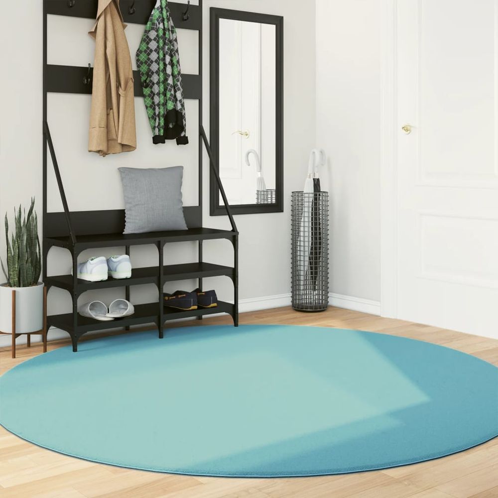 vidaXL Rug OVIEDO Short Pile Green Ø 200 cm - SILVIONIX