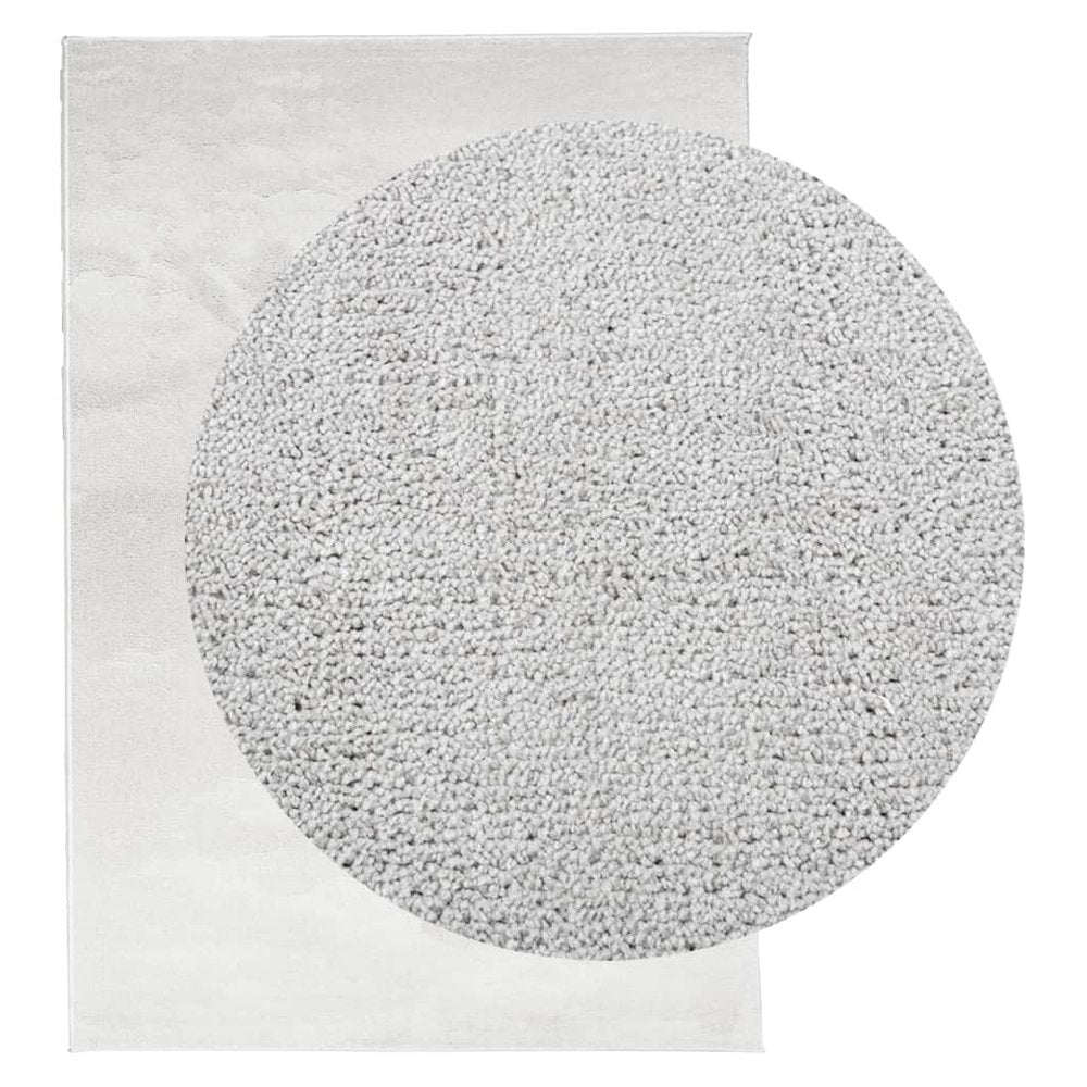 vidaXL Rug OVIEDO Short Pile Grey 160x230 cm - SILVIONIX