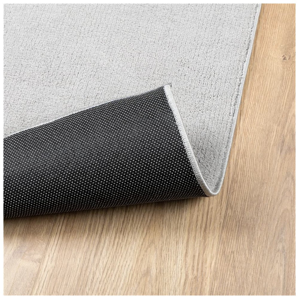 vidaXL Rug OVIEDO Short Pile Grey 240x240 cm - SILVIONIX