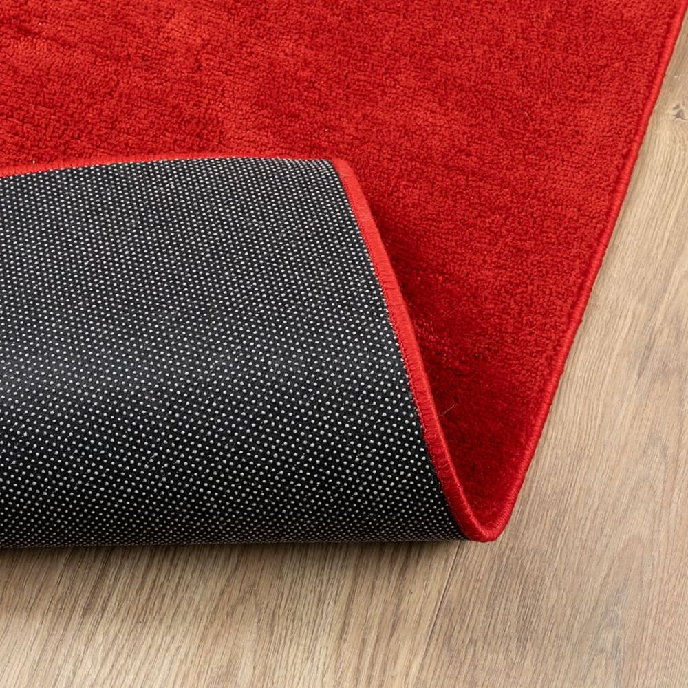 vidaXL Rug OVIEDO Short Pile Red 100x200 cm - SILVIONIX