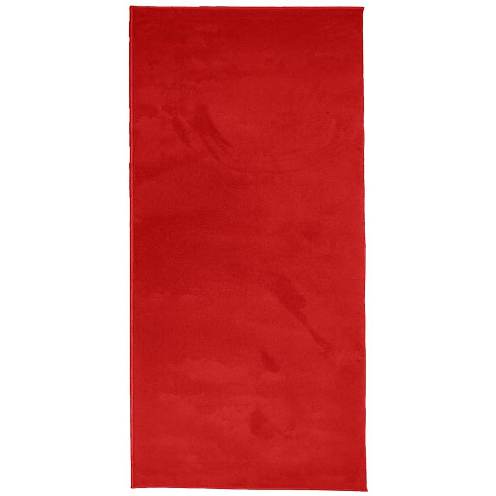 vidaXL Rug OVIEDO Short Pile Red 100x200 cm - SILVIONIX