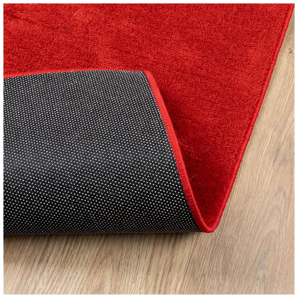 vidaXL Rug OVIEDO Short Pile Red 120x120 cm - SILVIONIX