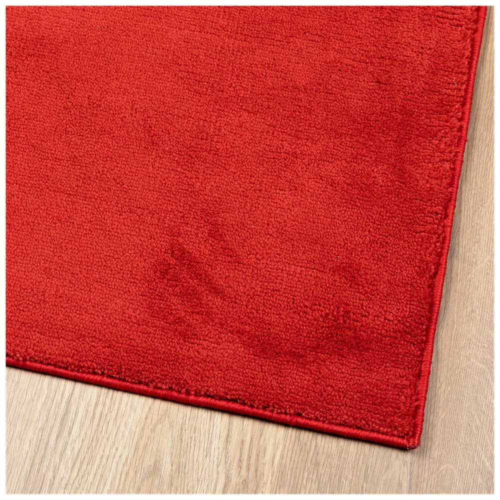 vidaXL Rug OVIEDO Short Pile Red 120x120 cm - SILVIONIX