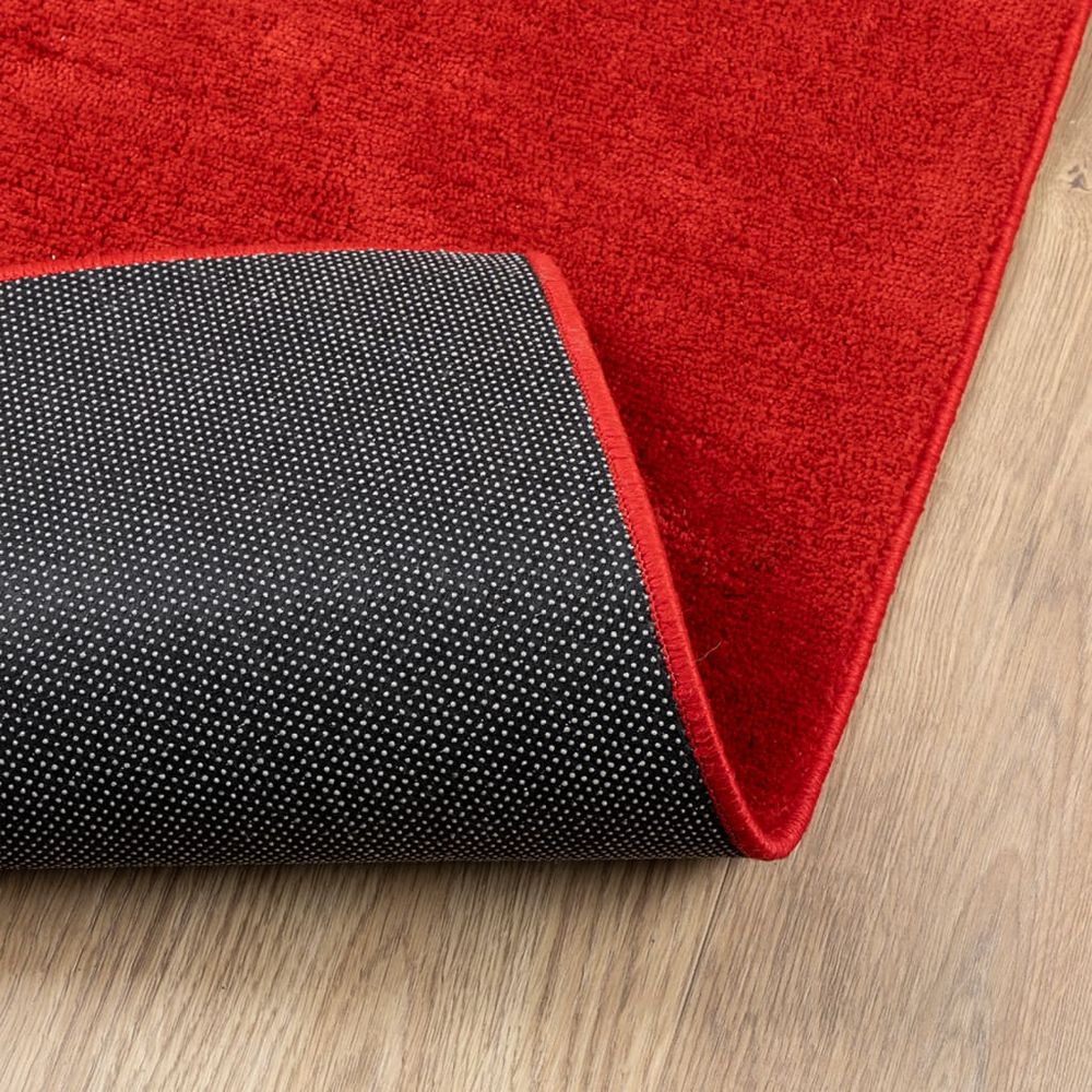 vidaXL Rug OVIEDO Short Pile Red 140x200 cm - SILVIONIX