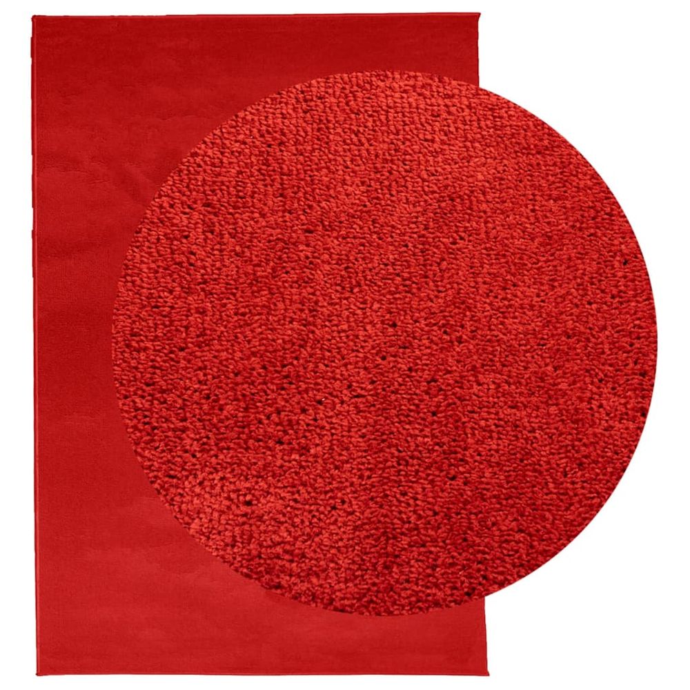 vidaXL Rug OVIEDO Short Pile Red 140x200 cm - SILVIONIX