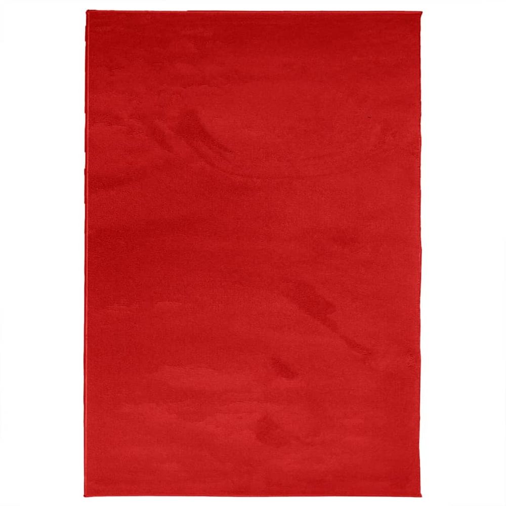 vidaXL Rug OVIEDO Short Pile Red 140x200 cm - SILVIONIX