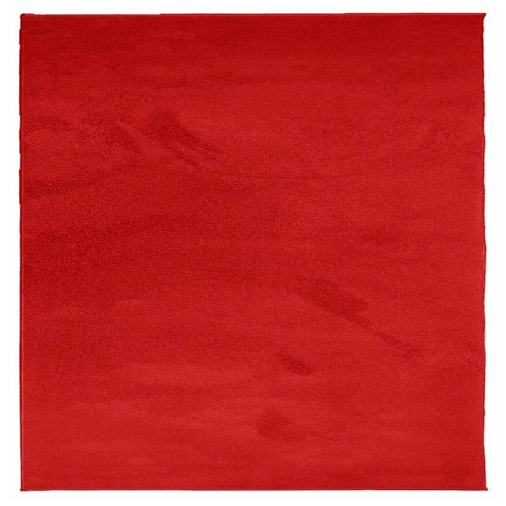 vidaXL Rug OVIEDO Short Pile Red 160x160 cm - SILVIONIX