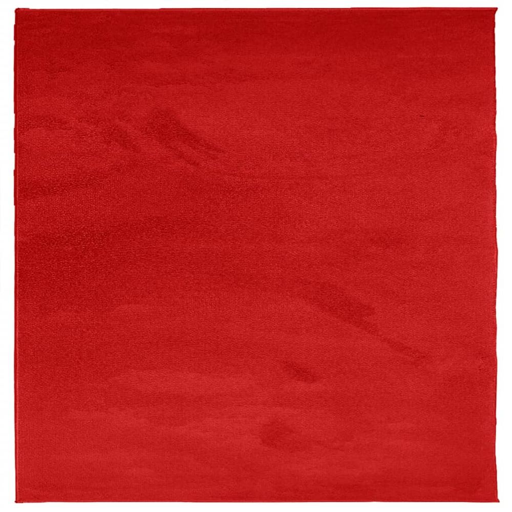 vidaXL Rug OVIEDO Short Pile Red 200x200 cm - SILVIONIX