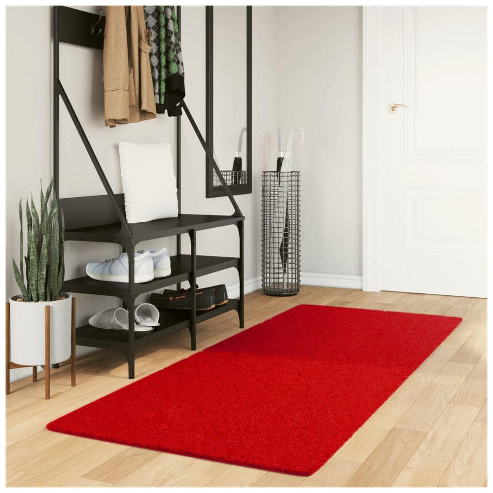 vidaXL Rug OVIEDO Short Pile Red 80x200 cm - SILVIONIX