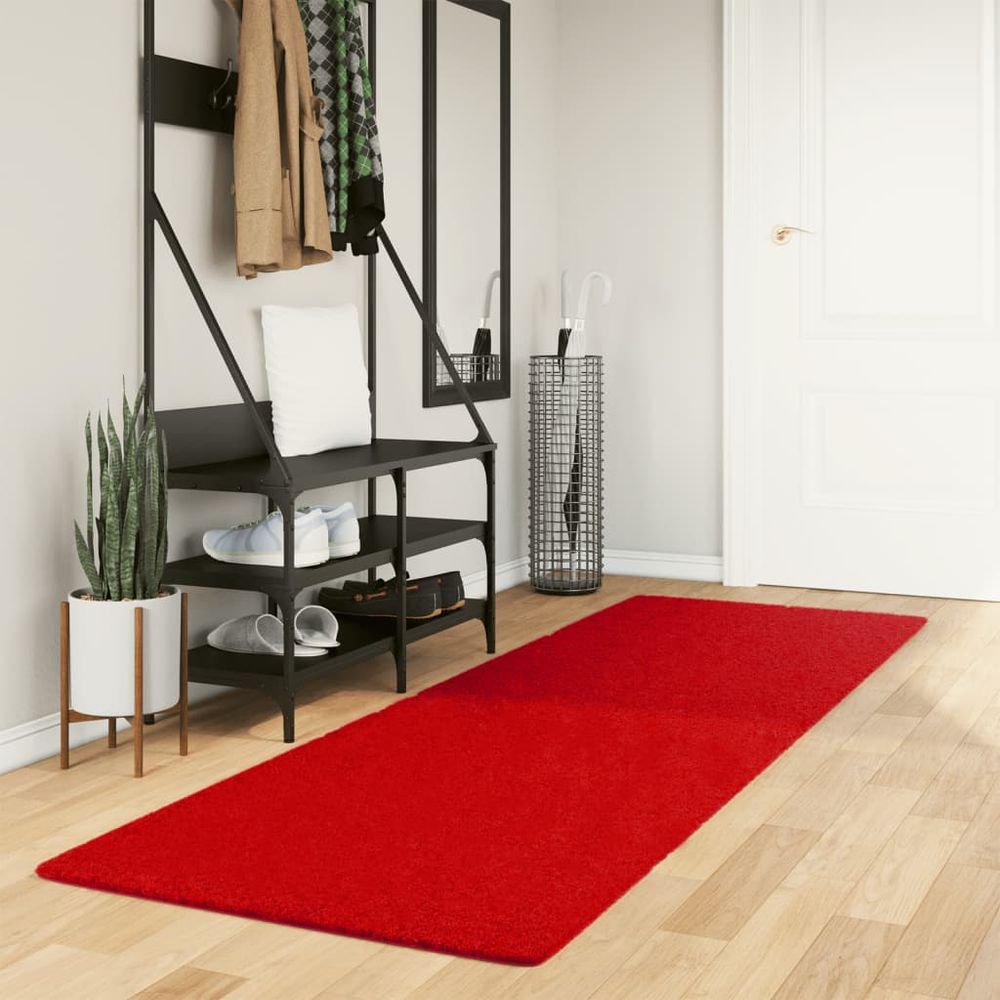 vidaXL Rug OVIEDO Short Pile Red 80x250 cm - SILVIONIX