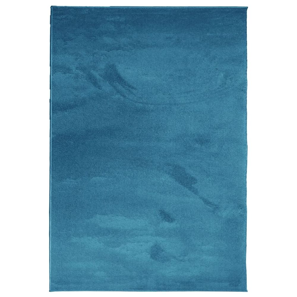 vidaXL Rug OVIEDO Short Pile Turquoise 140x200 cm - SILVIONIX