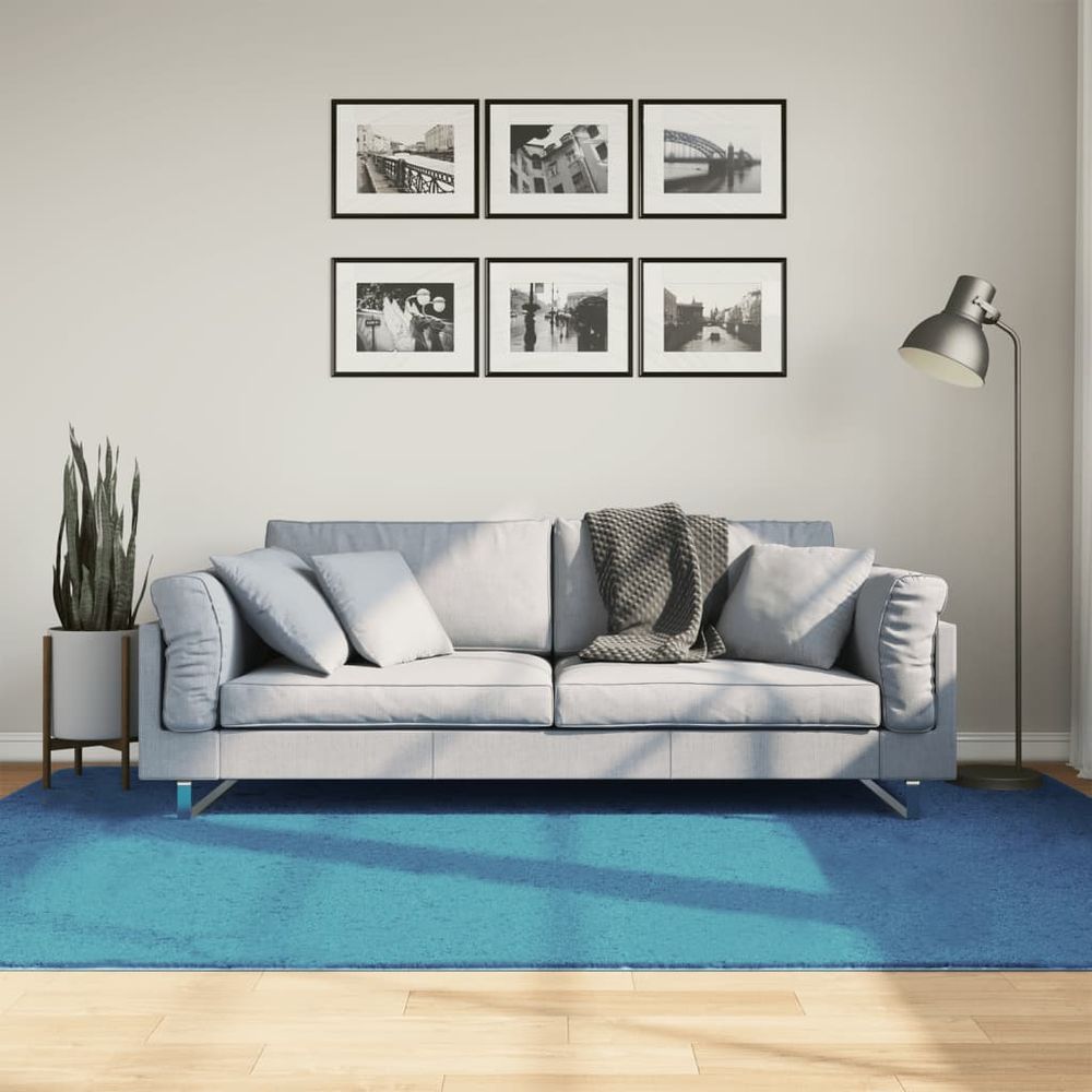 vidaXL Rug OVIEDO Short Pile Turquoise 160x230 cm - SILVIONIX