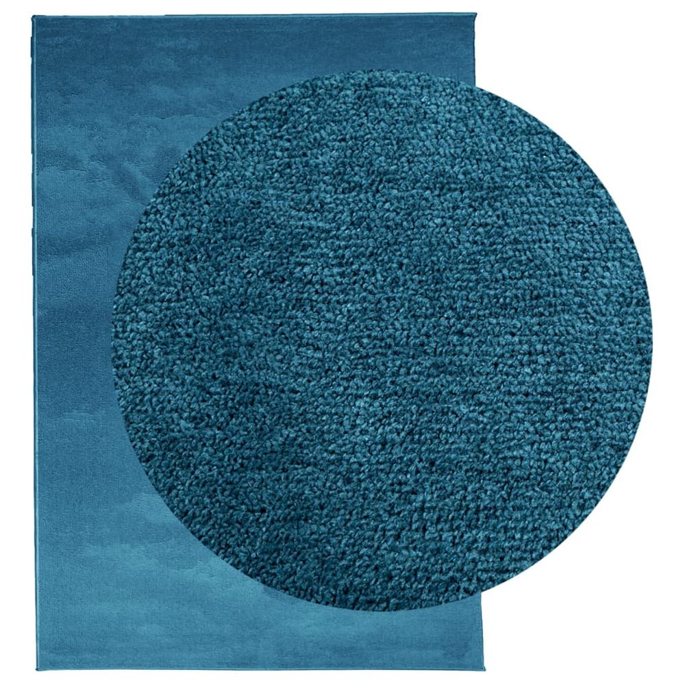 vidaXL Rug OVIEDO Short Pile Turquoise 160x230 cm - SILVIONIX