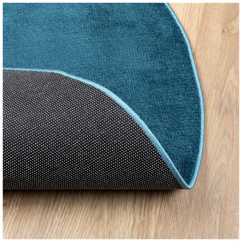 vidaXL Rug OVIEDO Short Pile Turquoise Ø 100 cm - SILVIONIX