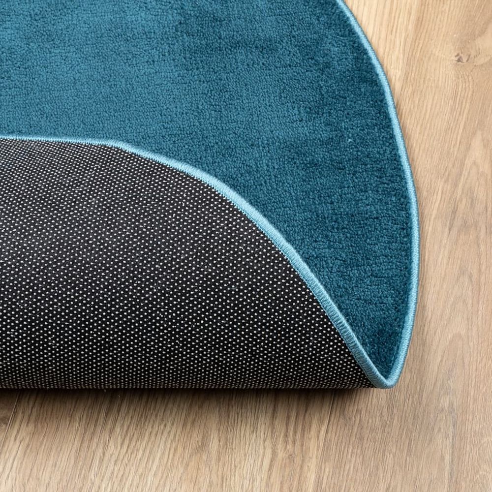 vidaXL Rug OVIEDO Short Pile Turquoise Ø 120 cm - SILVIONIX