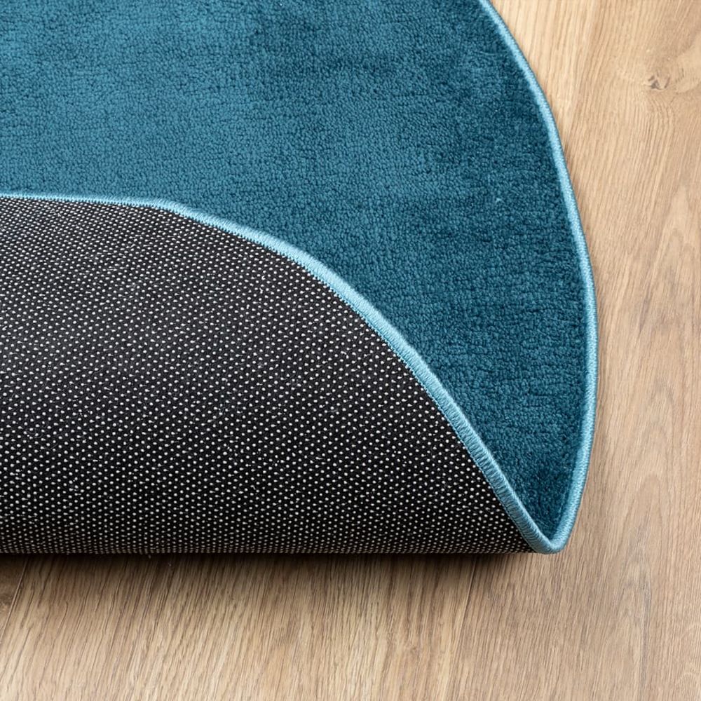 vidaXL Rug OVIEDO Short Pile Turquoise Ø 240 cm - SILVIONIX