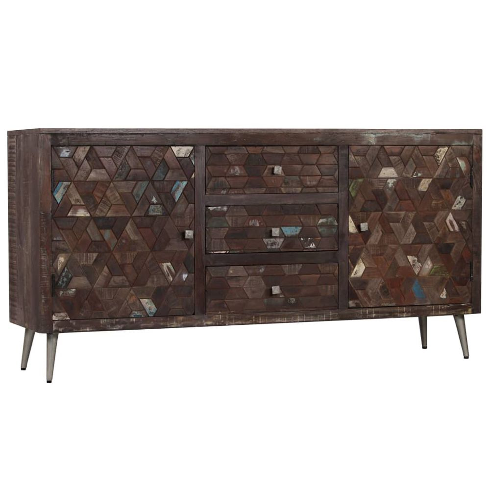 vidaXL Sideboard Solid Reclaimed Wood 160x40x80 cm - SILVIONIX