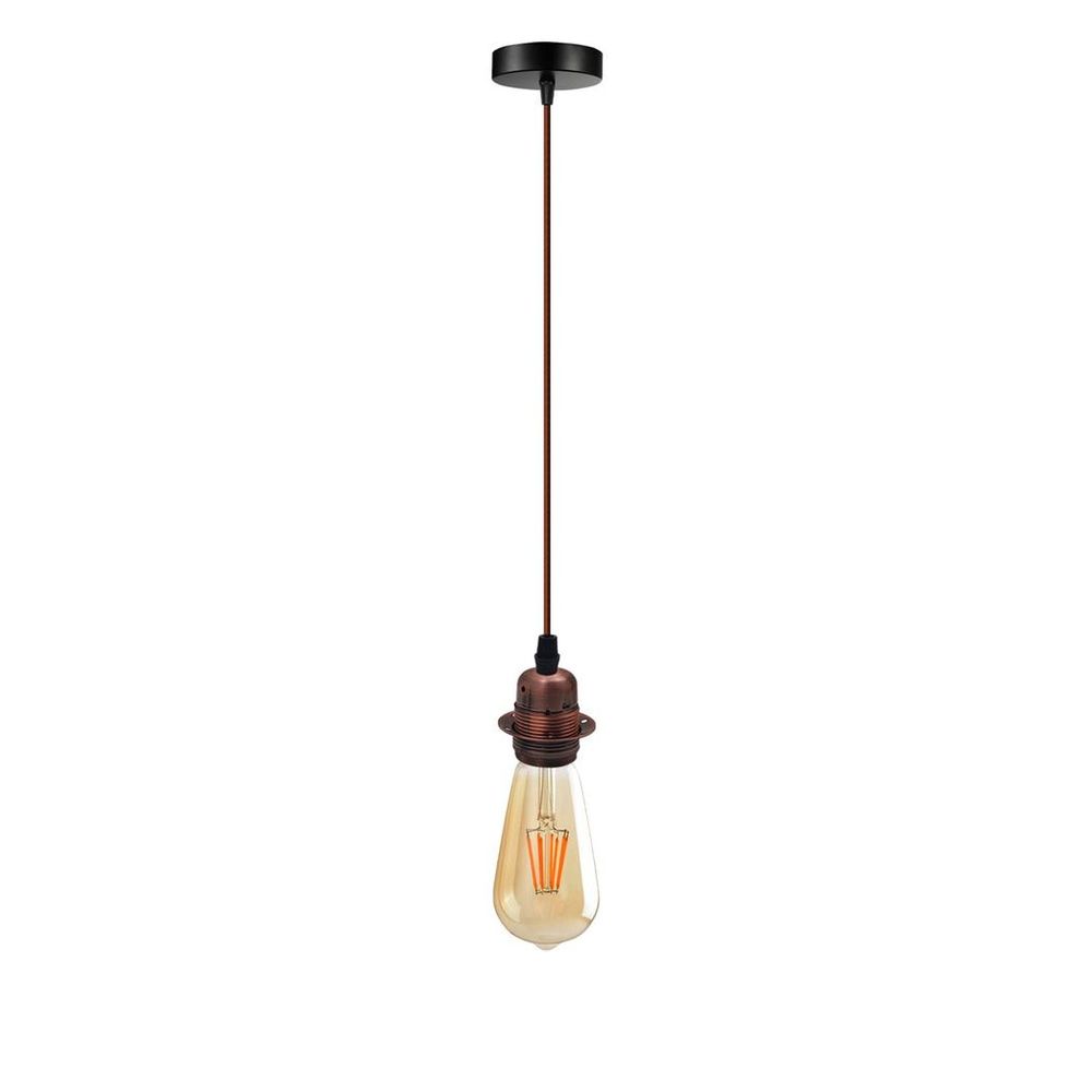 Vintage Industrial Copper Pendant Light Fitting, lampshade Holder Fitting Set with 2m Cable. - SILVIONIX