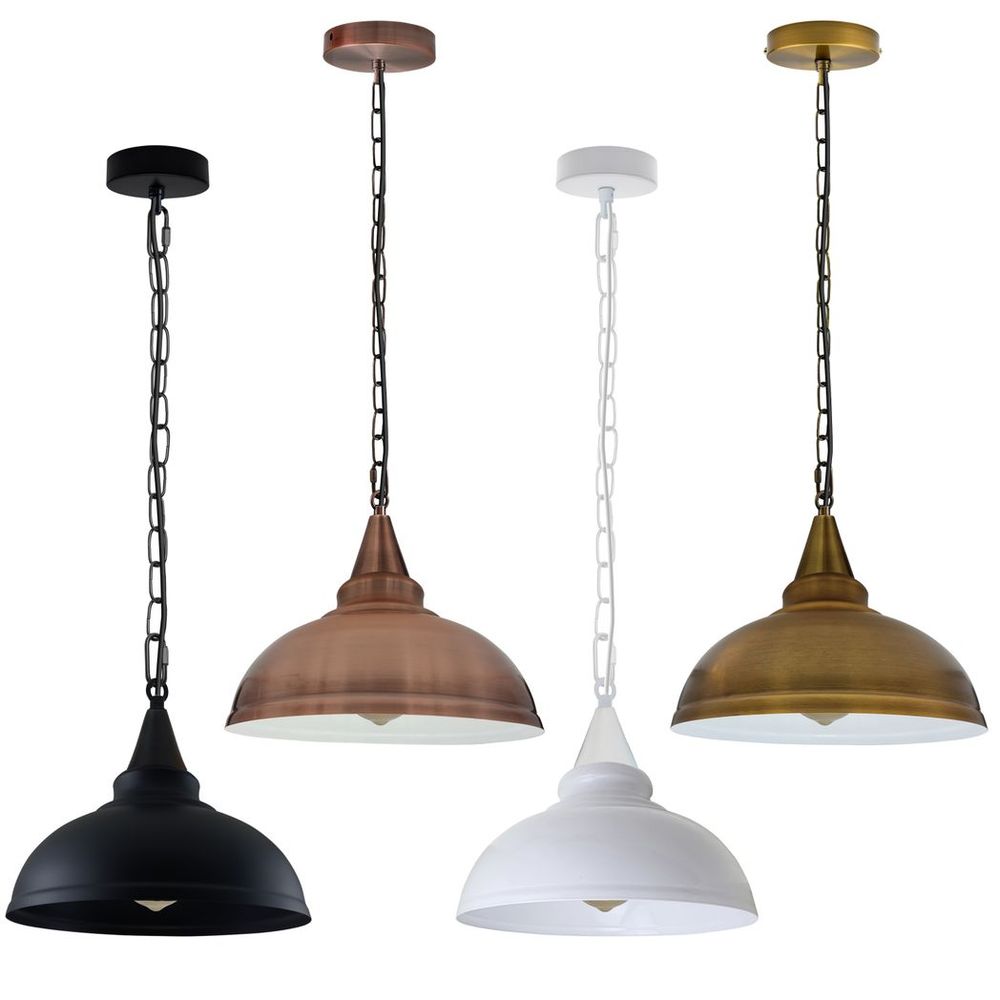 Vintage Industrial E27 Ceiling Hanging Light Shade Metal Ceiling Pendant Lamp - SILVIONIX