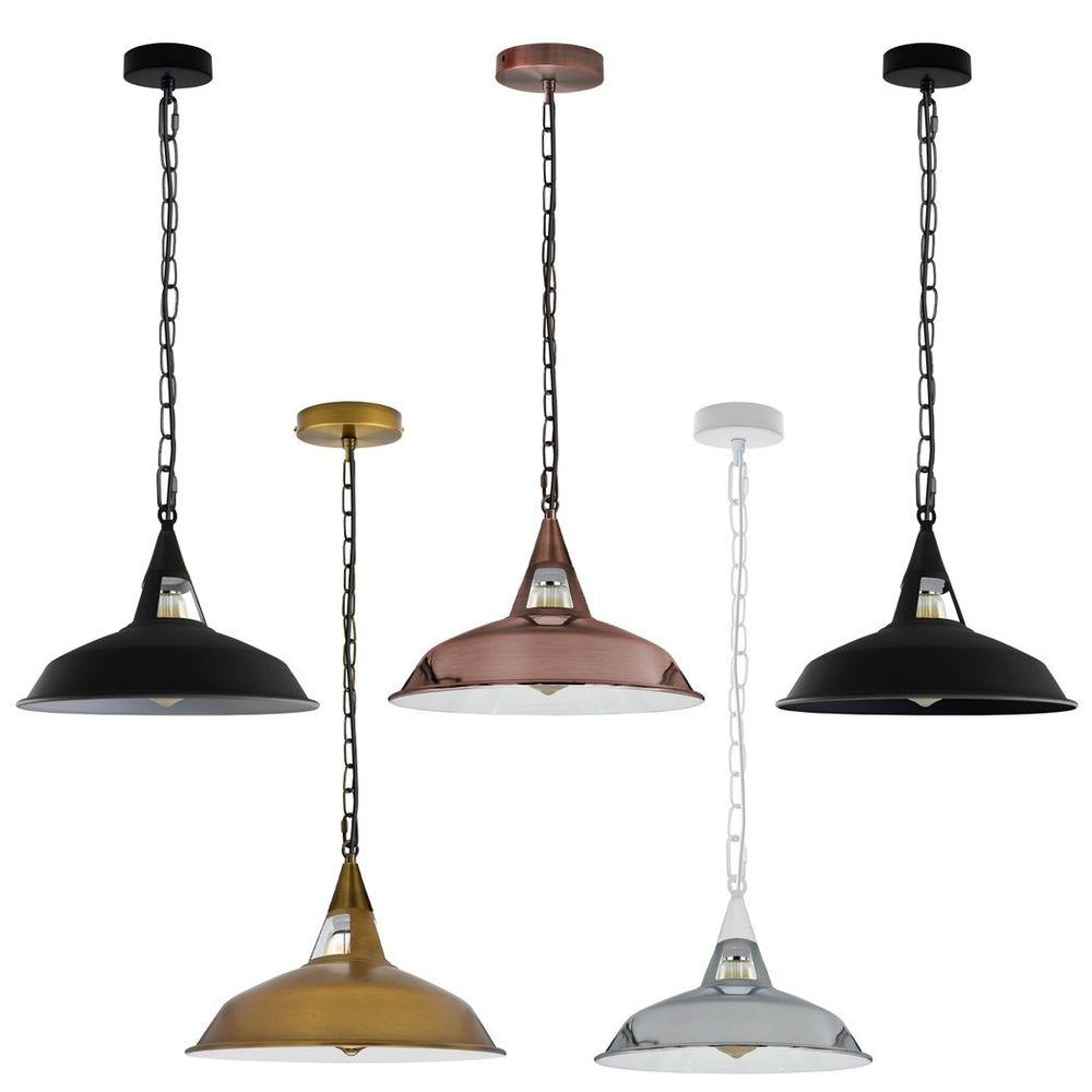 Vintage Industrial Retro Style Metal Ceiling Lamp Shade Pendant Lights, UK E27 - SILVIONIX