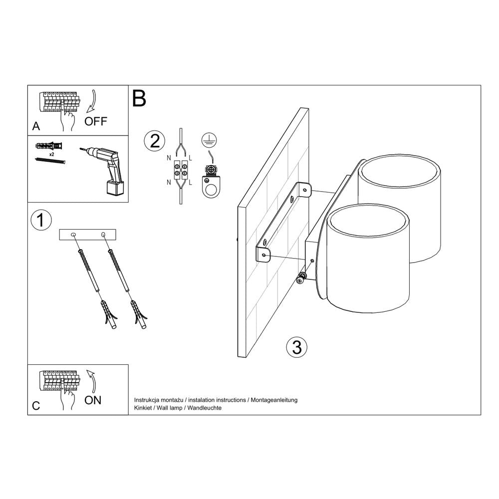 Wall lamp aluminum Orbis modern Design G9 - SILVIONIX