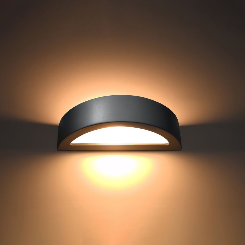 Wall lamp ceramics, glass Atena modern Design E27 - SILVIONIX