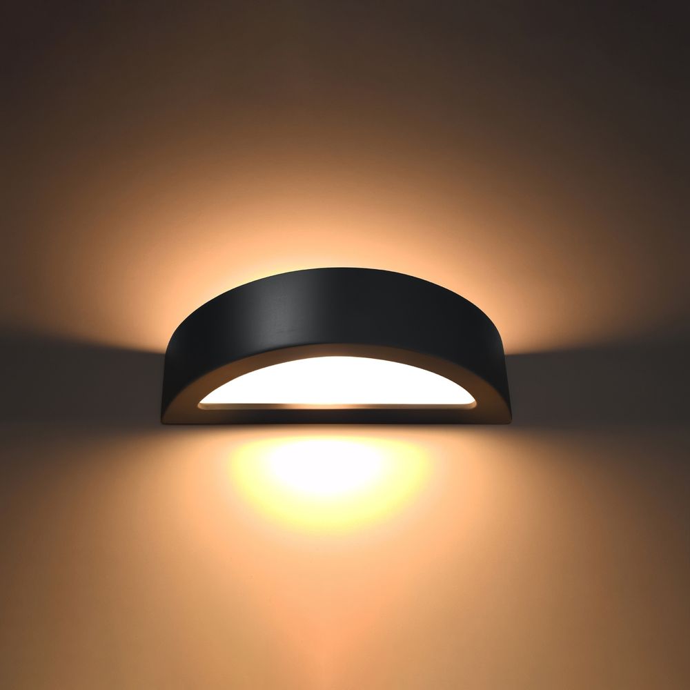 Wall lamp ceramics, glass Atena modern Design E27 - SILVIONIX