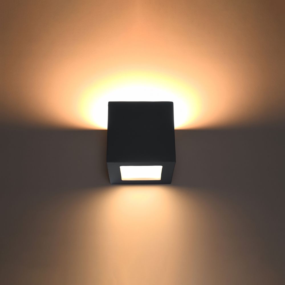 Wall lamp ceramics, glass Leo modern Design E27 - SILVIONIX