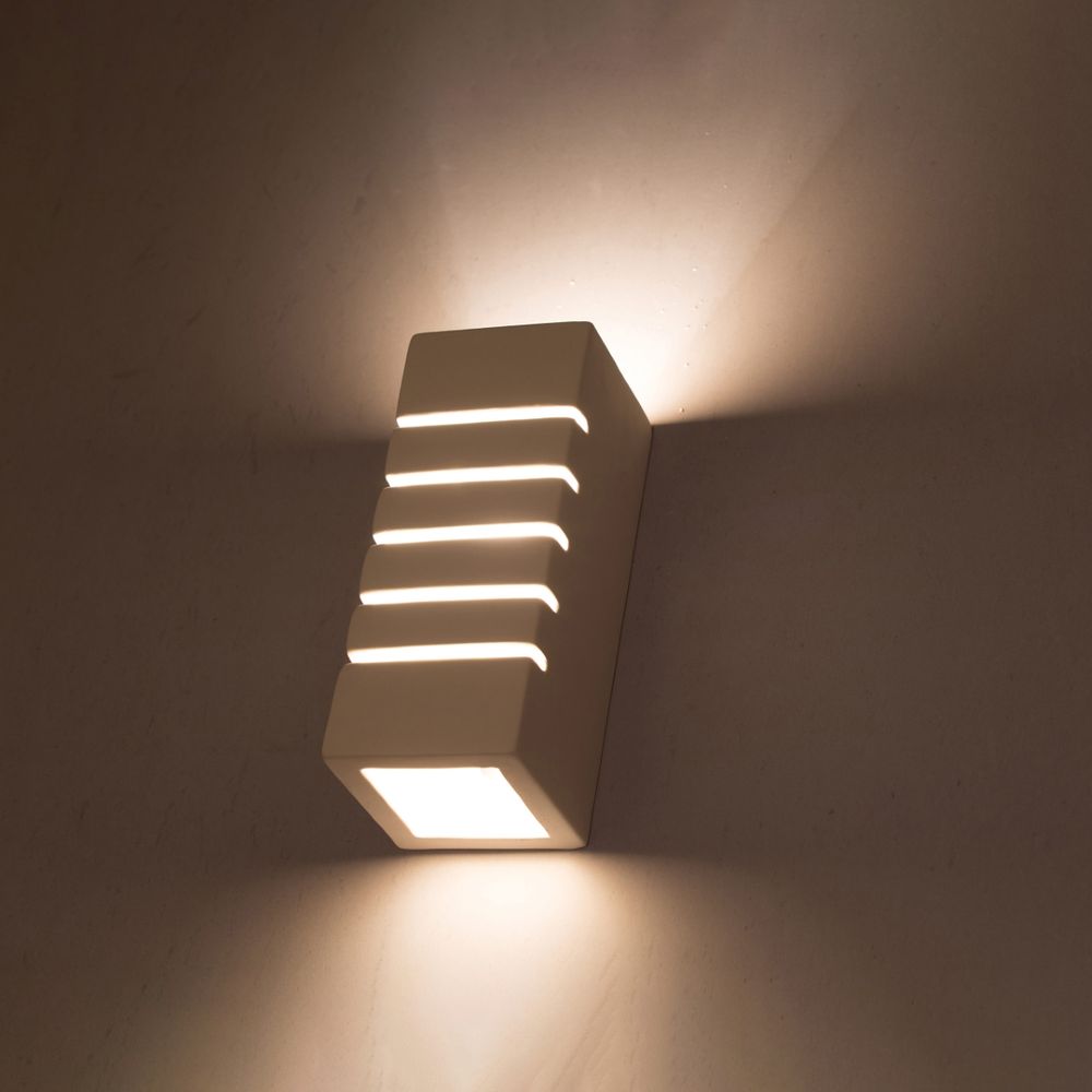 Wall lamp ceramics, glass Samir modern Design E27 - SILVIONIX