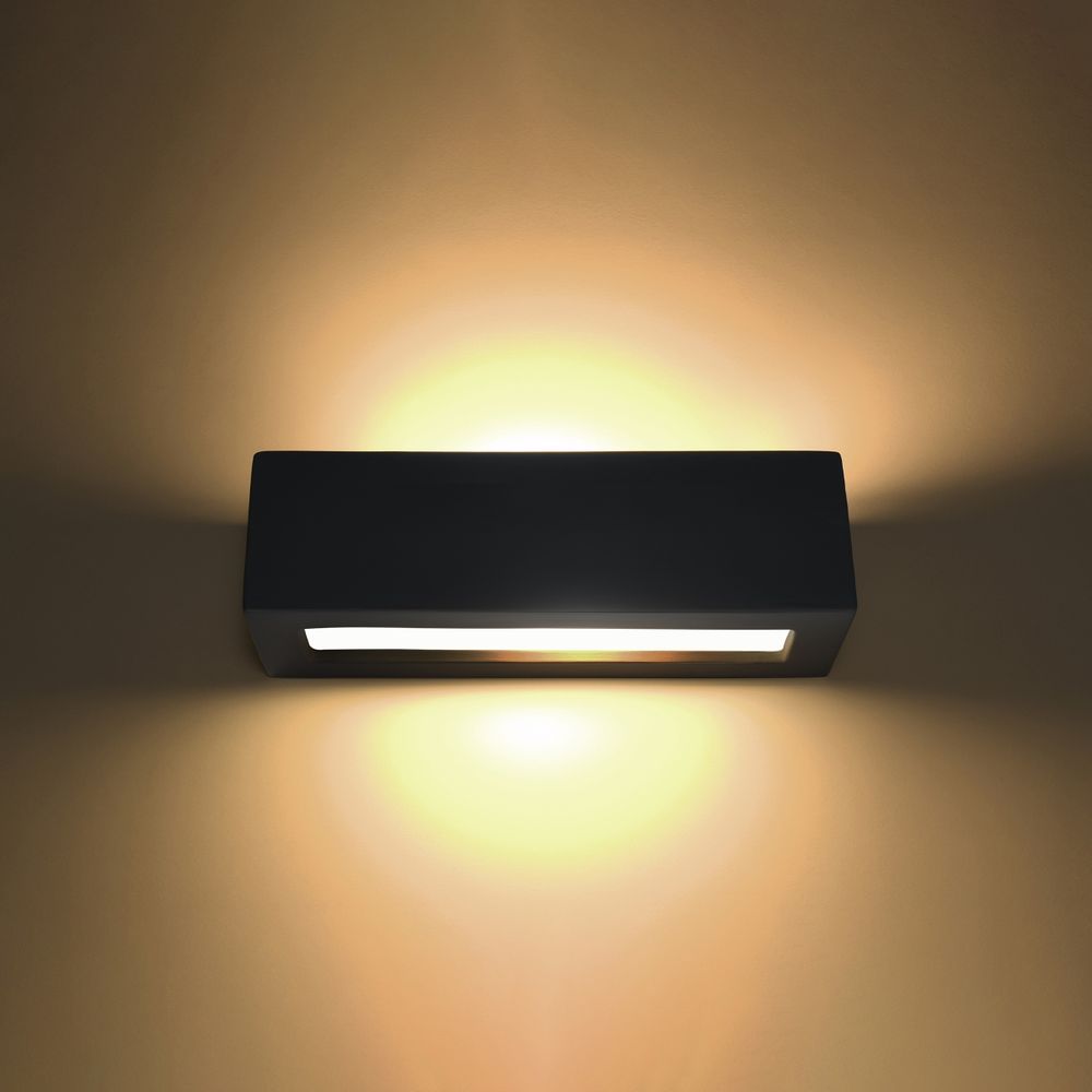 Wall lamp ceramics, glass Vega modern Design E27 - SILVIONIX