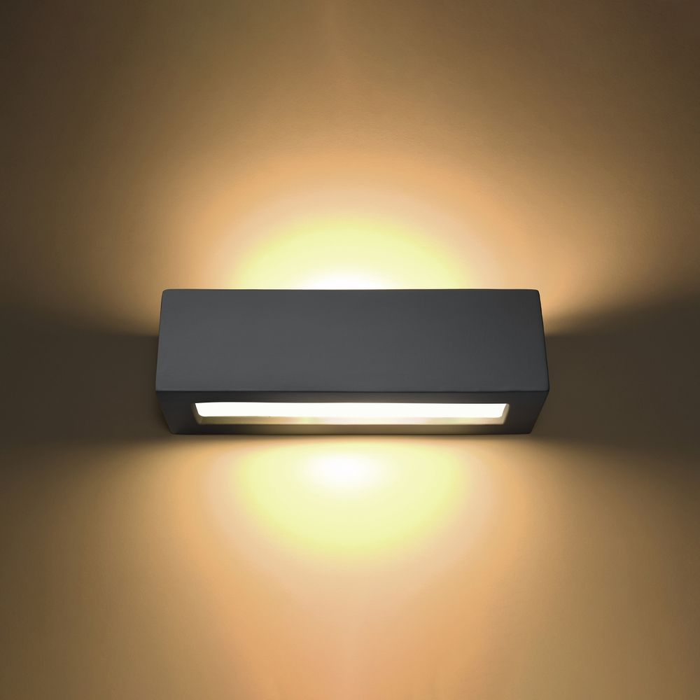 Wall lamp ceramics, glass Vega modern Design E27 - SILVIONIX