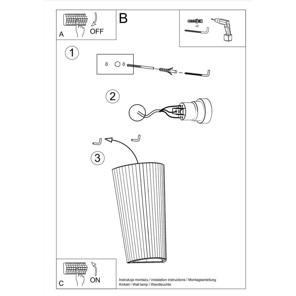 Wall lamp ceramics Lana modern Design E27 - SILVIONIX