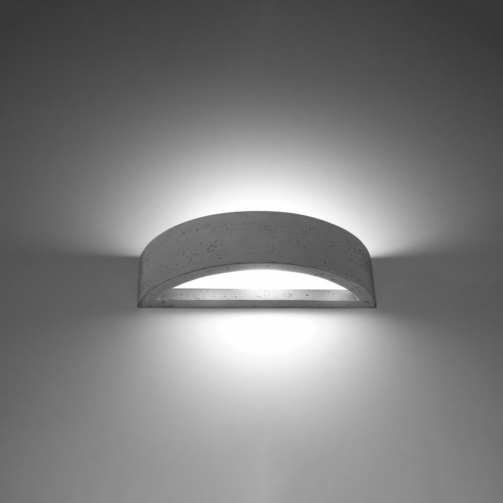 Wall lamp concrete, glass Atena modern Design E27 - SILVIONIX