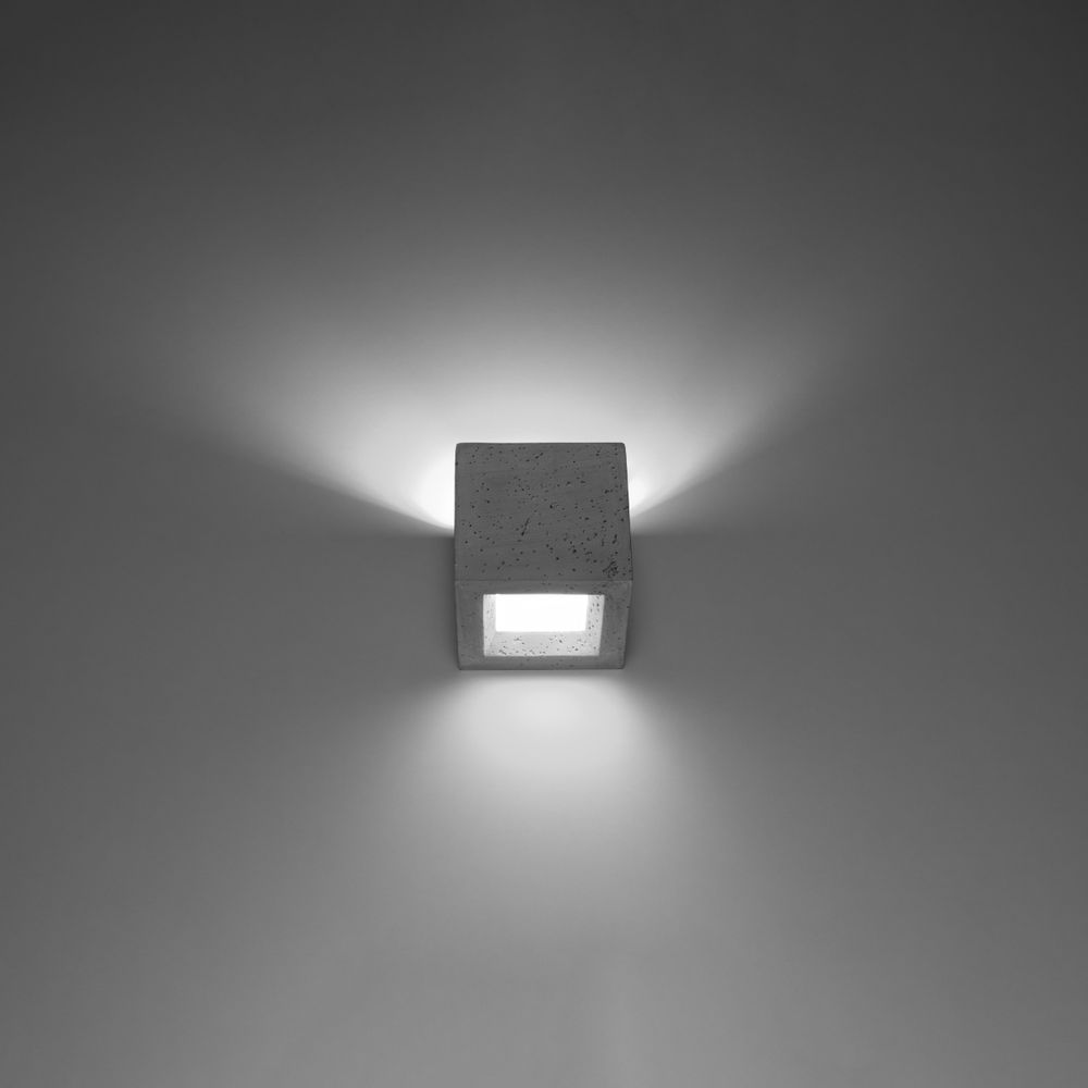 Wall lamp concrete, glass Leo modern Design G9 - SILVIONIX