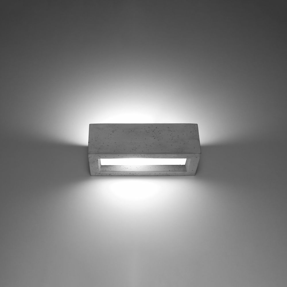 Wall lamp concrete, glass Vega modern Design E27 - SILVIONIX