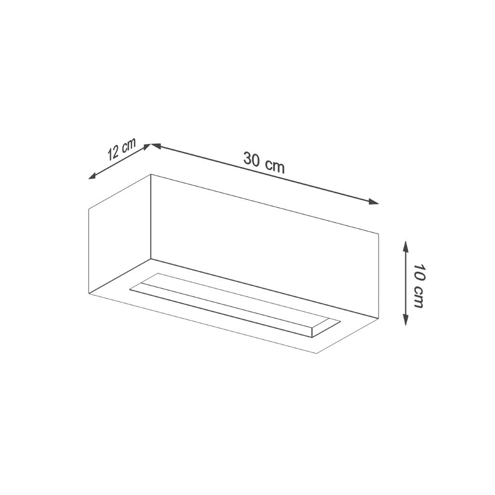 Wall lamp concrete, glass Vega modern Design E27 - SILVIONIX