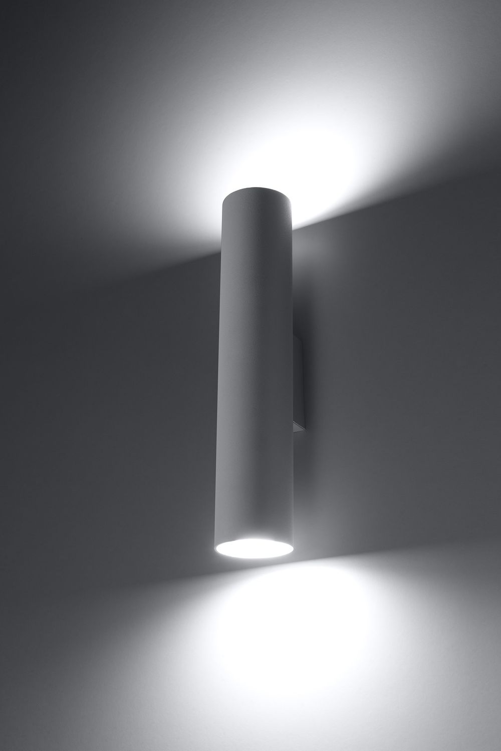 Wall Lamp LAGOS White Round Tube Shape Modern Loft Design LED GU10 - SILVIONIX