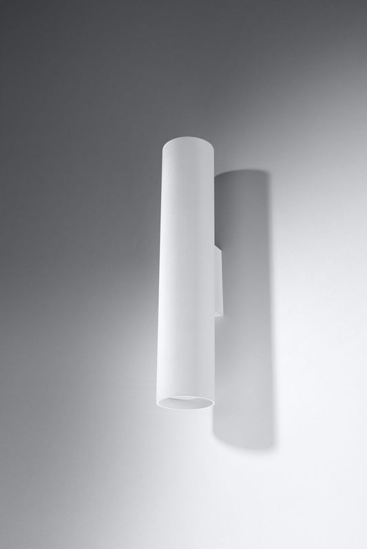 Wall Lamp LAGOS White Round Tube Shape Modern Loft Design LED GU10 - SILVIONIX