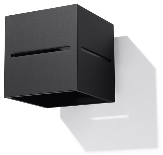 Wall Lamp LOBO Black Up/Down Square Shape Modern Loft Design G9 - SILVIONIX