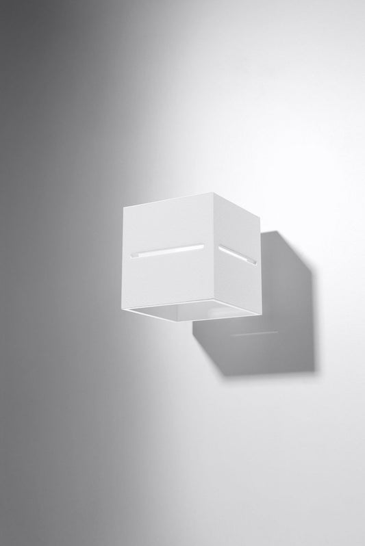 Wall Lamp LOBO White Up/Down Square Shape Modern Loft Design G9 - SILVIONIX