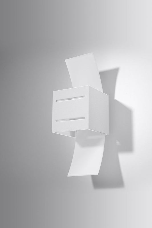 Wall Lamp LORETO White Up/Down Square Shape Modern Loft Design G9 - SILVIONIX