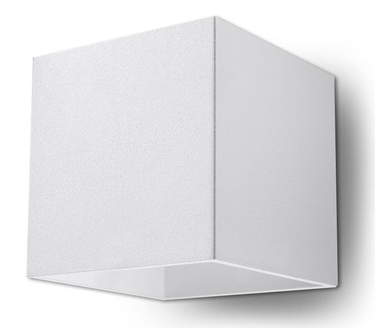 Wall Lamp QUAD 1 White Up/Down Square Shape Modern Loft Design G9 - SILVIONIX