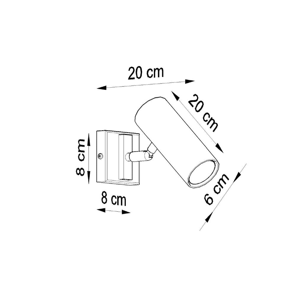 Wall lamp steel Direzione modern Design GU10 - SILVIONIX