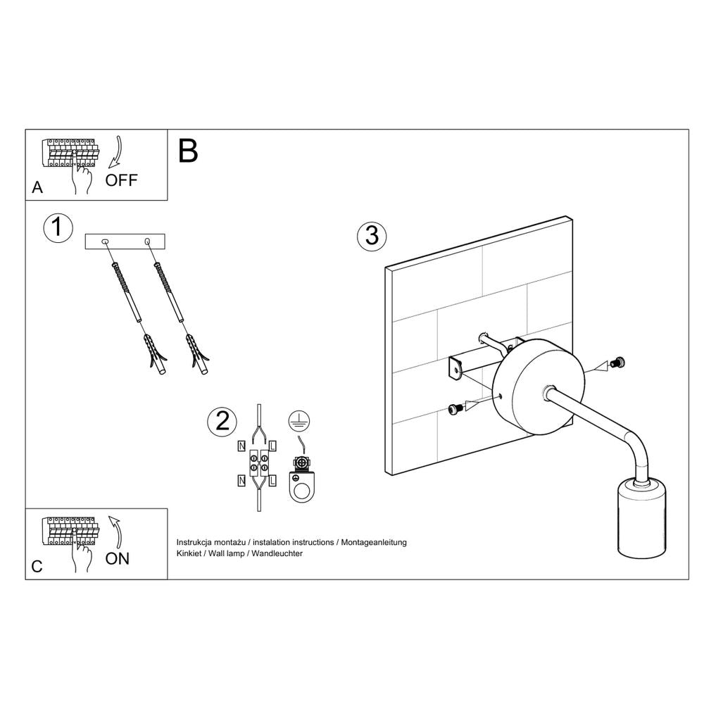 Wall lamp steel Duomo loft Design E27 - SILVIONIX