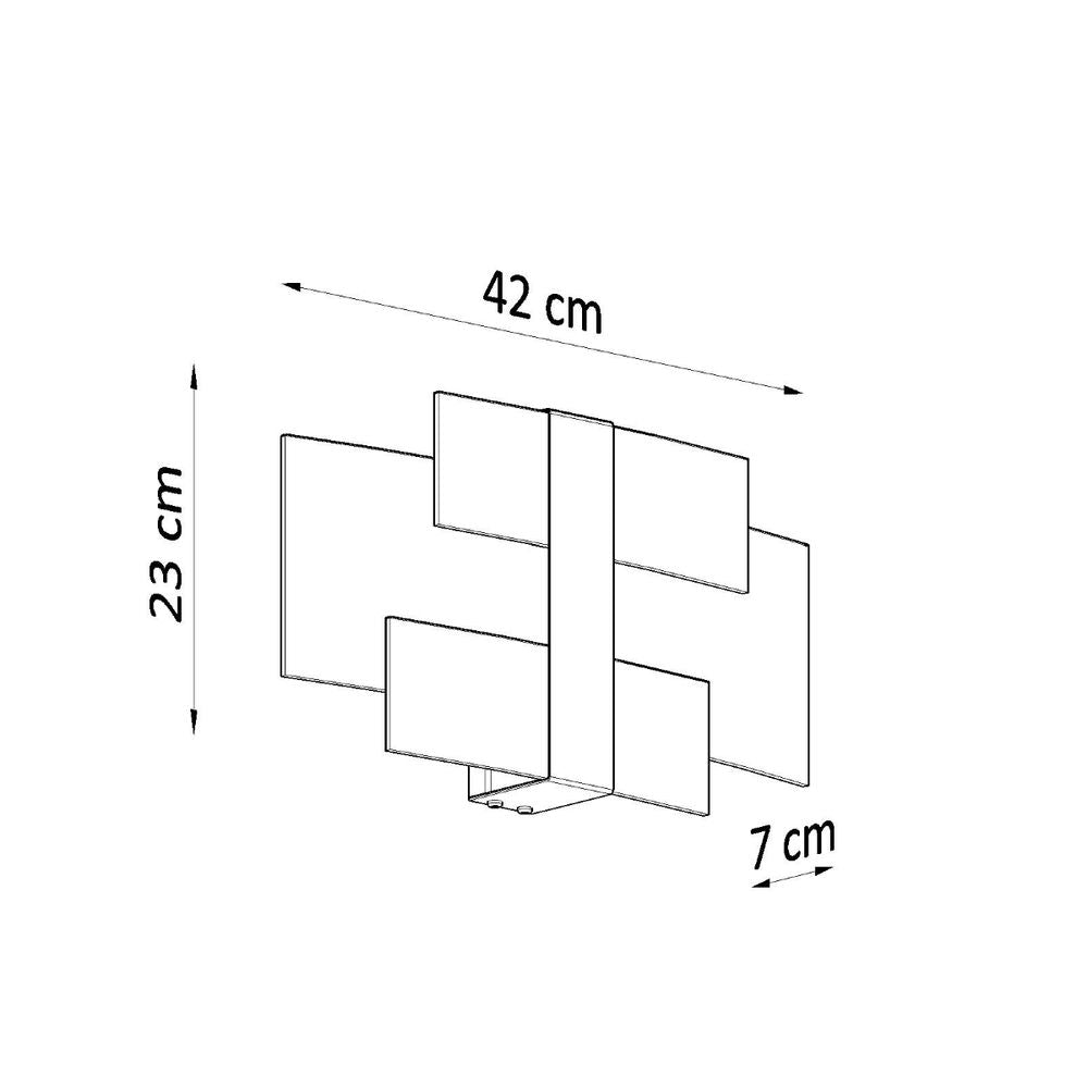 Wall lamp steel, glass Celia modern Design G9 - SILVIONIX