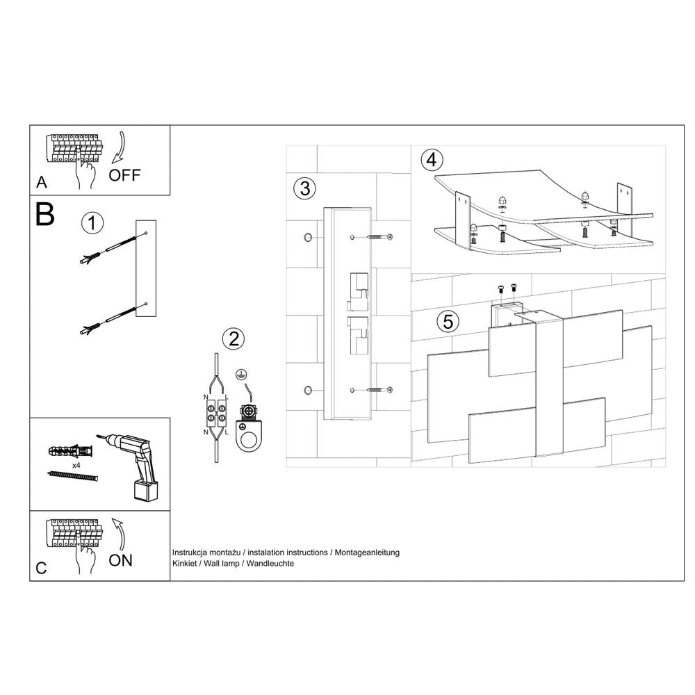 Wall lamp steel, glass Celia modern Design G9 - SILVIONIX