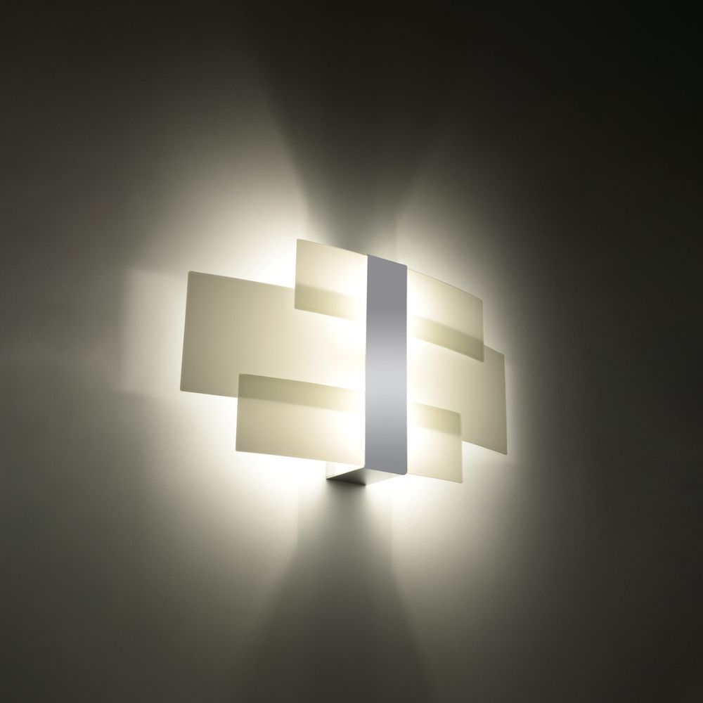 Wall lamp steel, glass Celia modern Design G9 - SILVIONIX